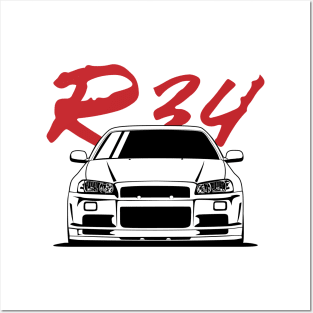 Skyline R34 GTR Posters and Art